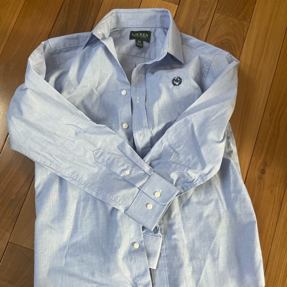 Ralph Lauren, chambray blue dress shirt